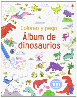 ALBUM DE DINOSAURIOS COLOREO Y PEGO