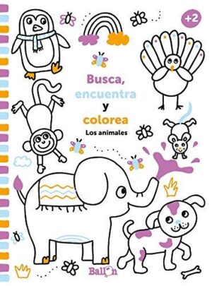 BUSCA ENCUENTRA Y COLOREA ANIMALES