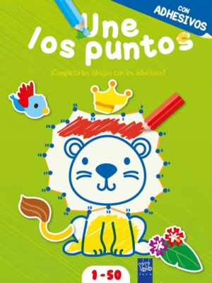 UNE LOS PUNTOS CON ADHESIVOS VERDE